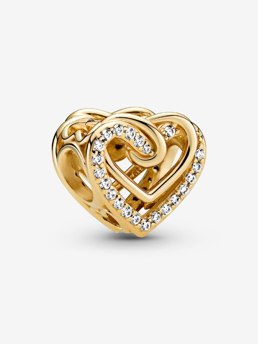 Charm Cœurs entrelacés scintillants