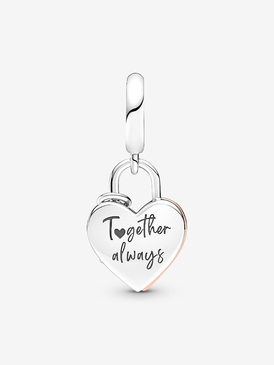 Charm-pendentif double Cadenas et cœur