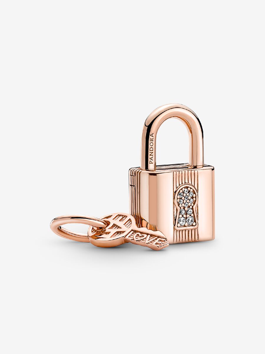 Charm-pendentif Cadenas et clé