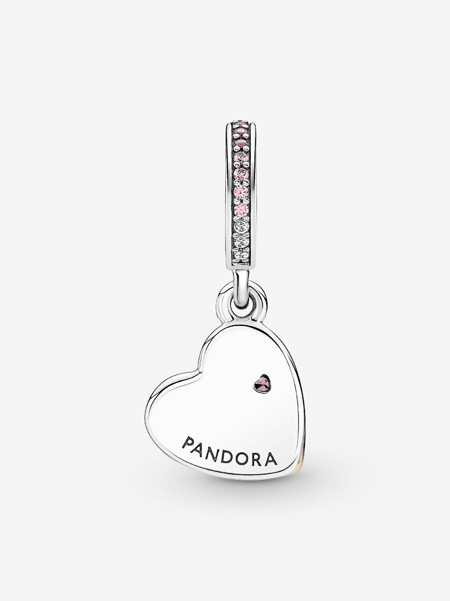 Charm-pendentif double Cœurs entrelacés infini