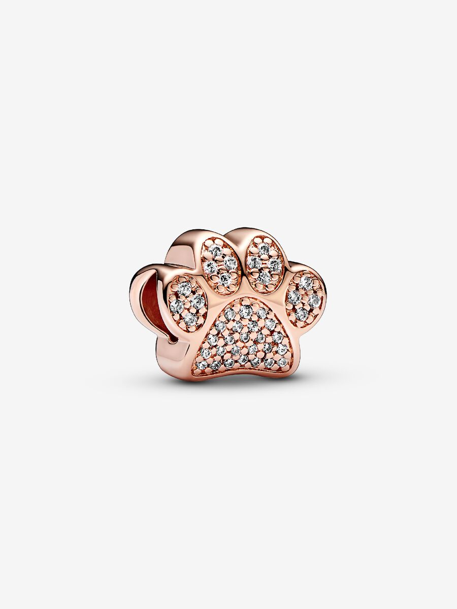 Charm Empreinte de patte scintillante