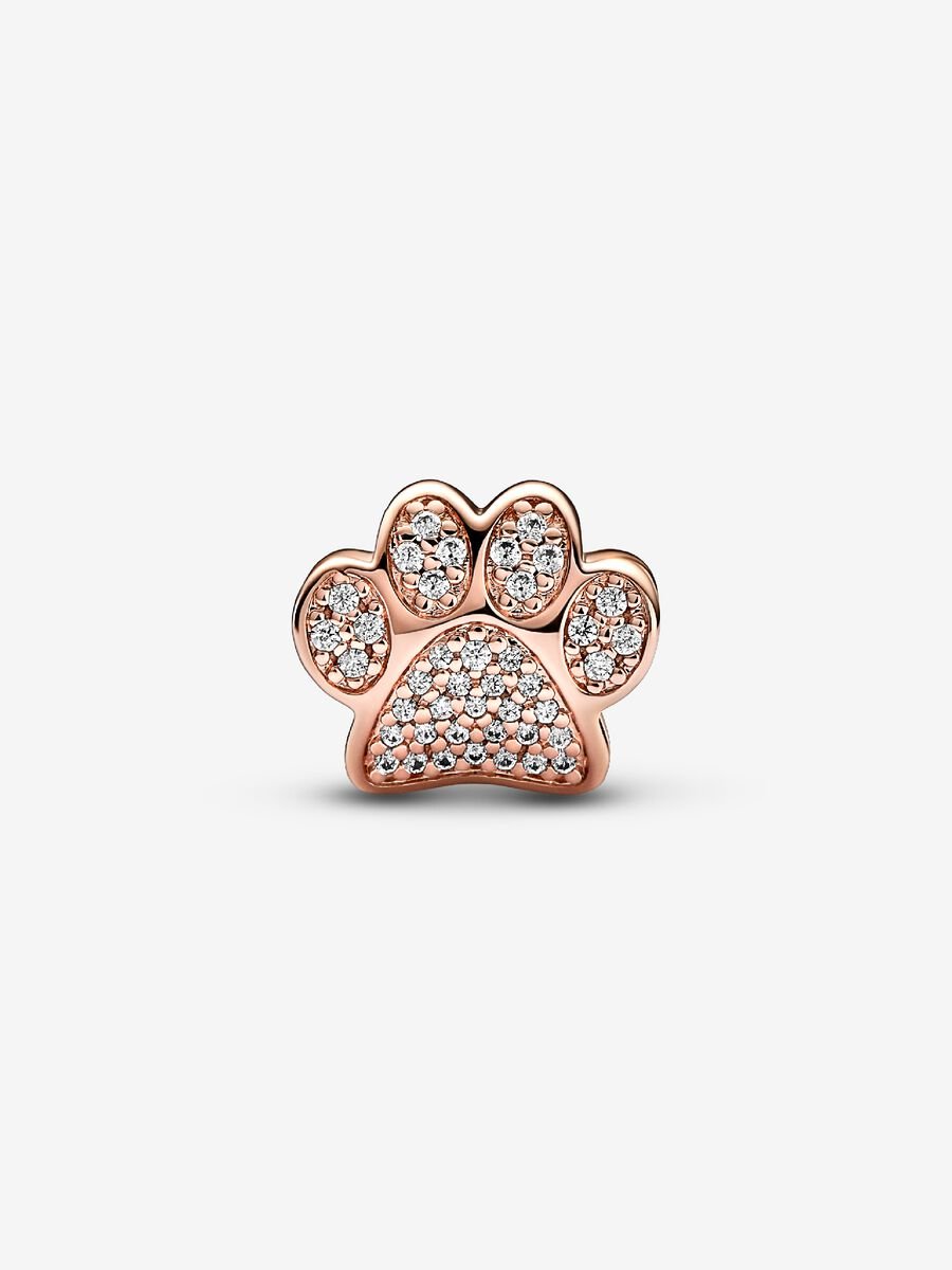 Charm Empreinte de patte scintillante
