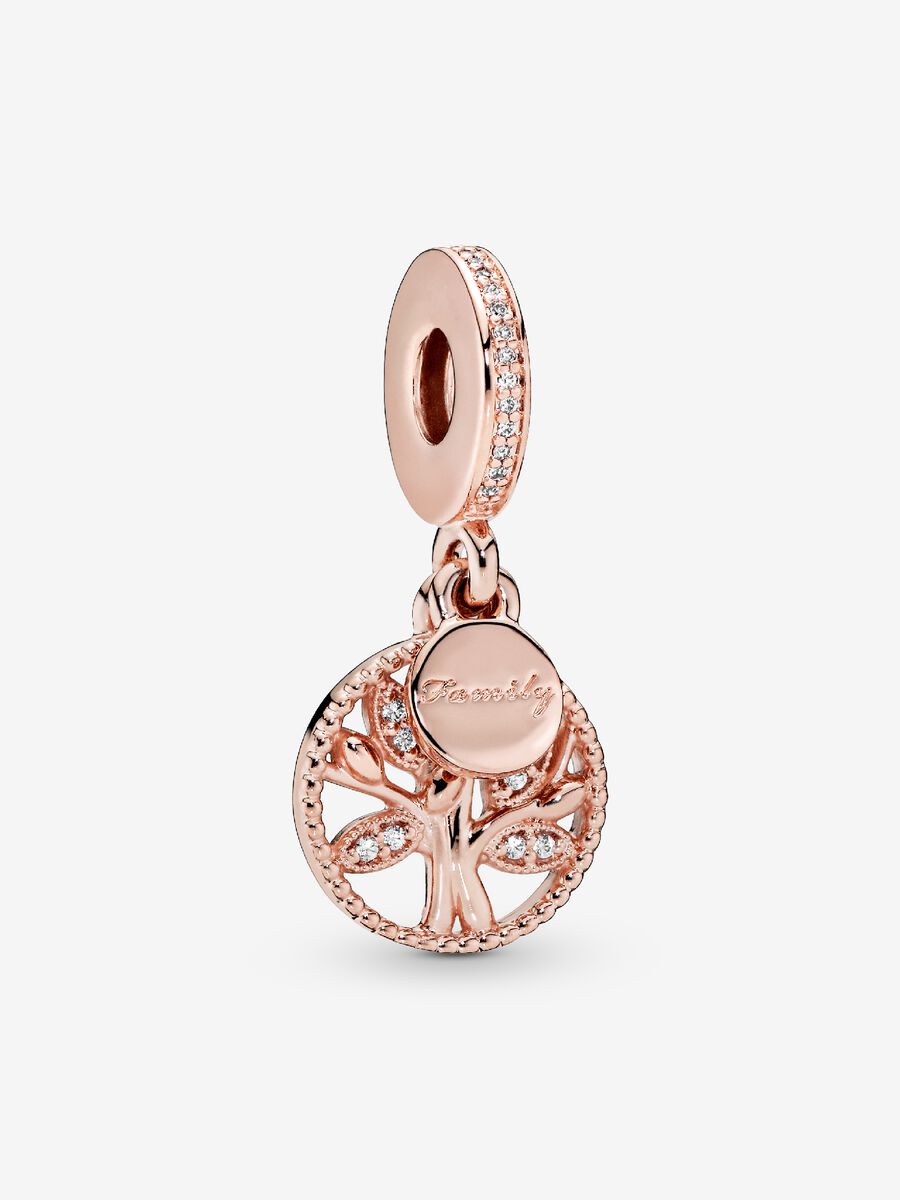 Charm-pendentif Arbre généalogique scintillant