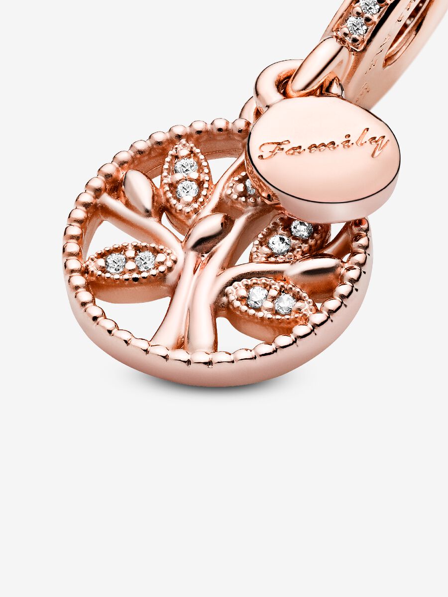 Charm-pendentif Arbre généalogique scintillant