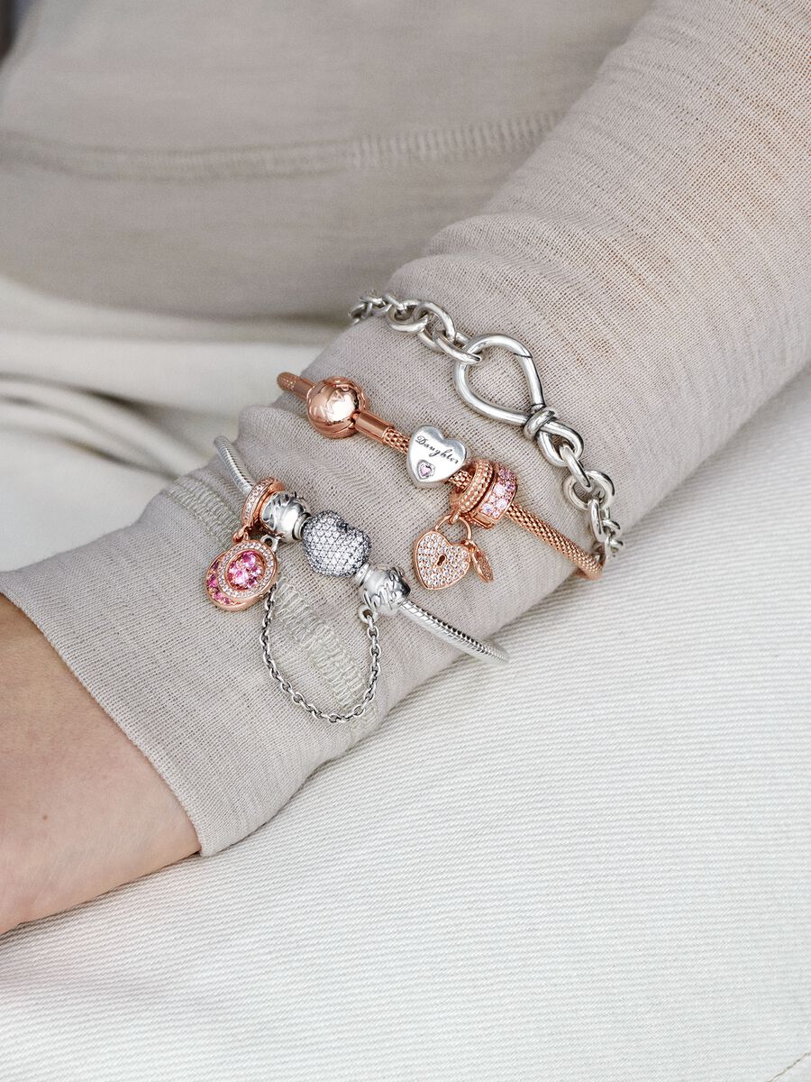 Clip pavé rose