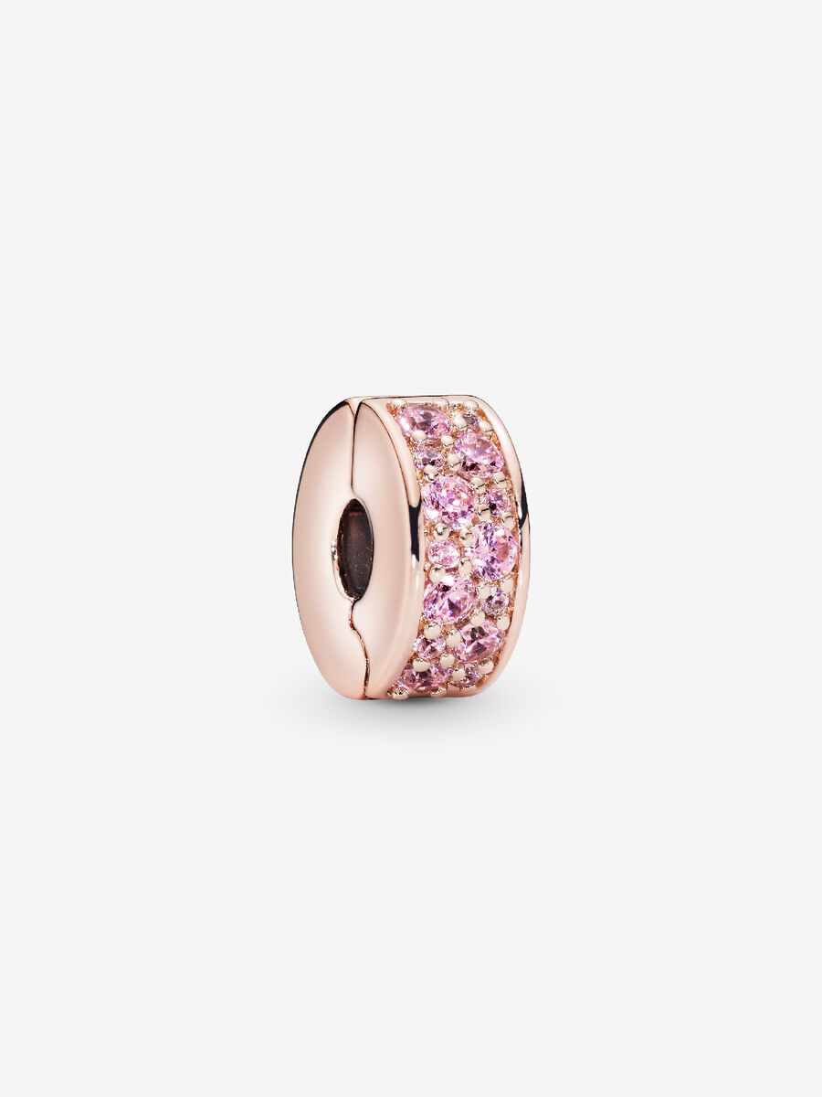 Clip pavé rose