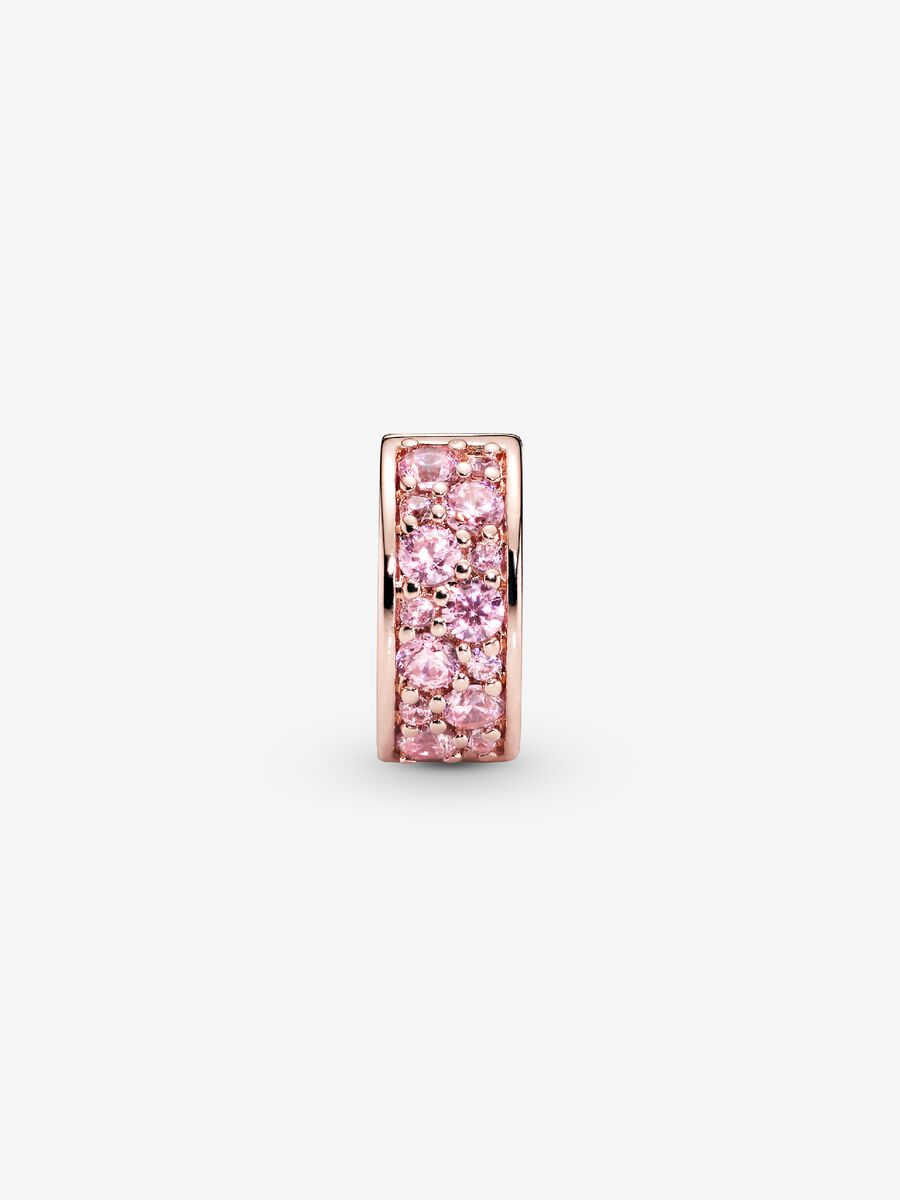 Clip pavé rose