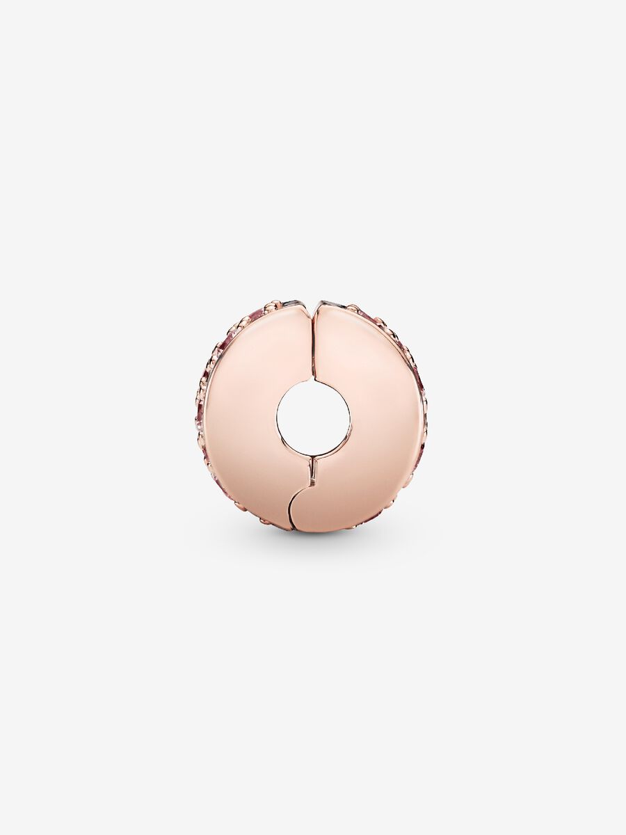 Clip pavé rose