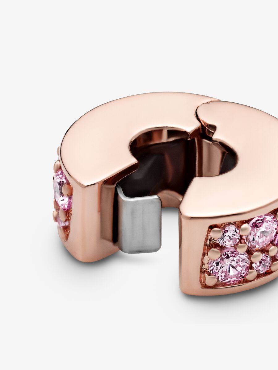 Clip pavé rose