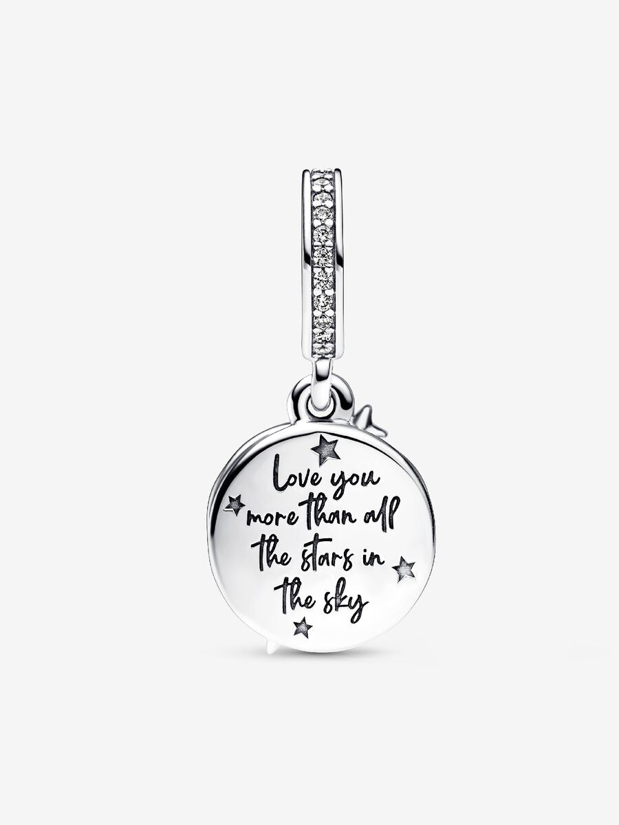 Charm-pendentif double deux-tons Étoile filante