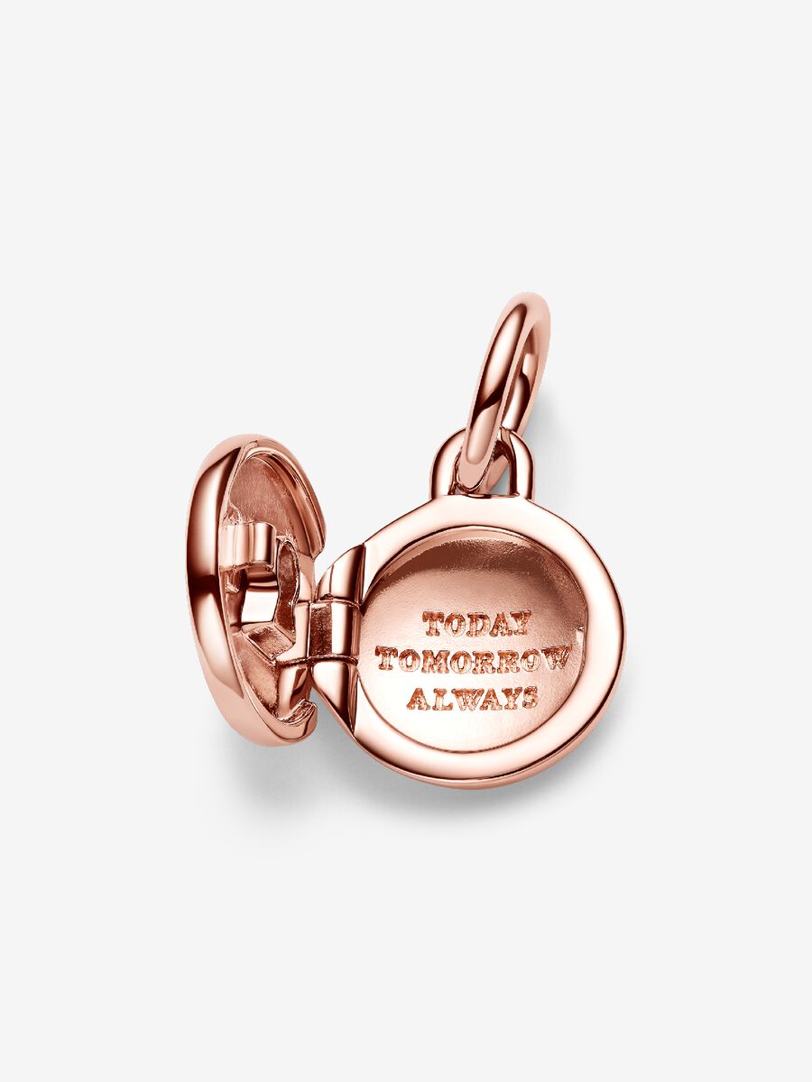 Charm-pendentif avec Médaillon d’amour ouvrant à graver