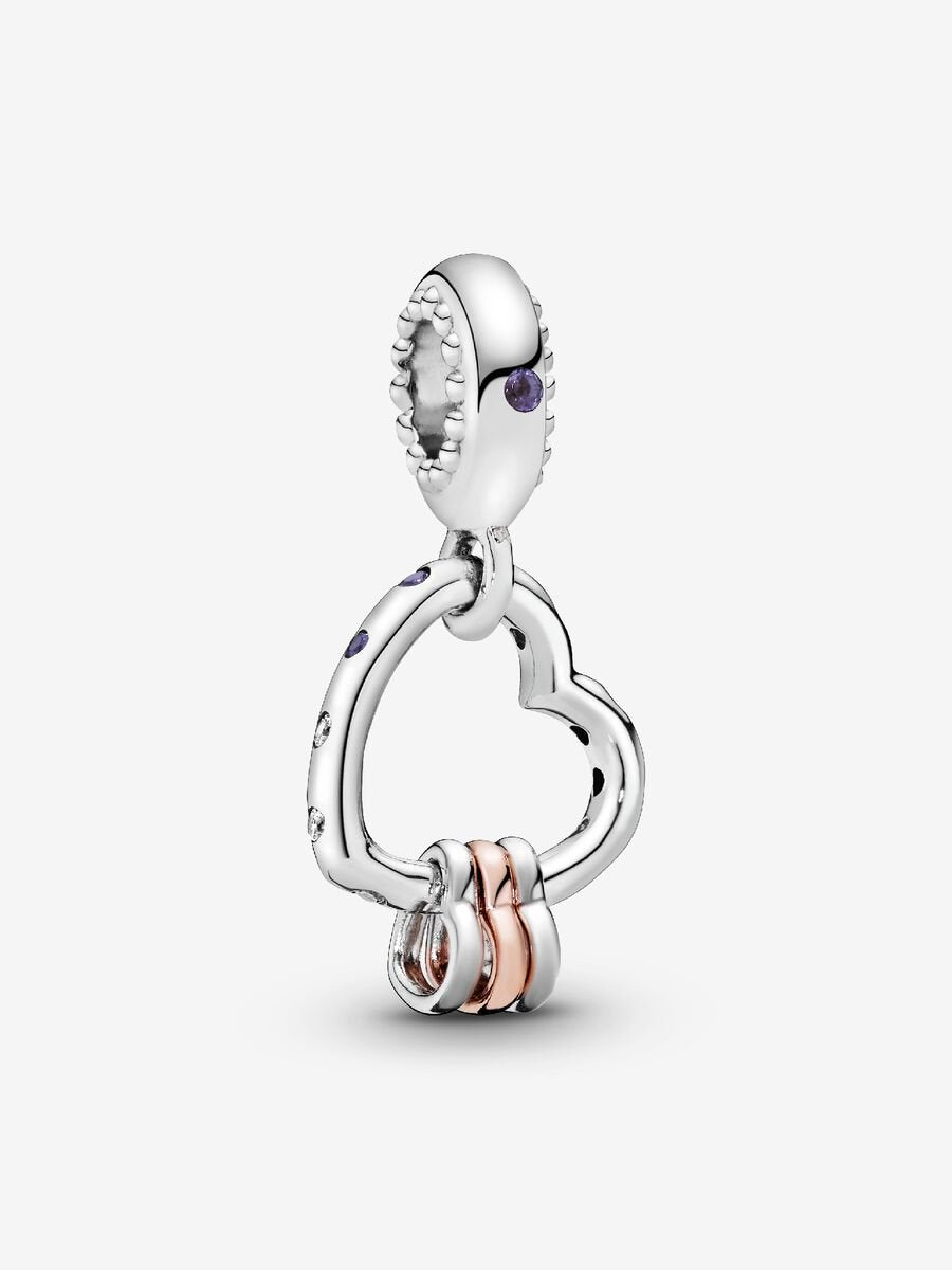 Charm-pendentif Cœur rempli de cœurs