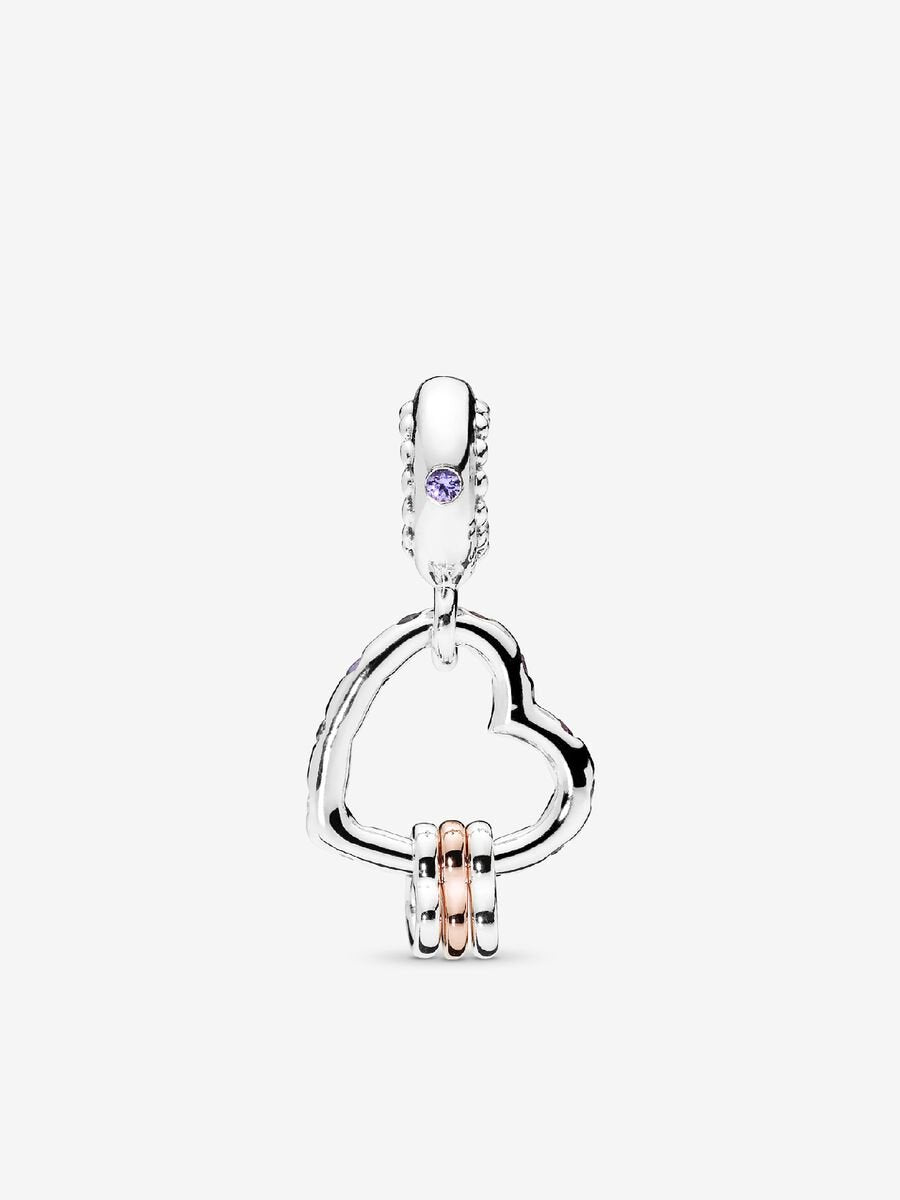 Charm-pendentif Cœur rempli de cœurs