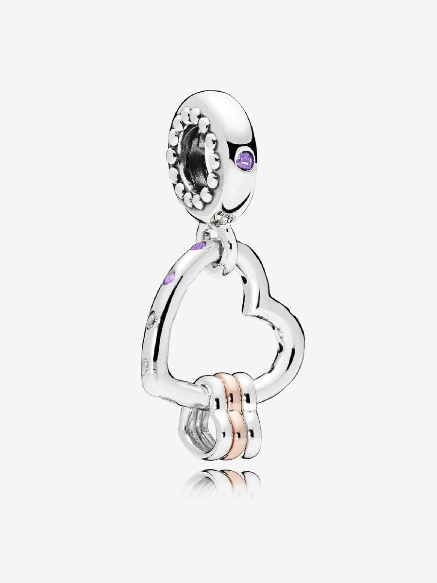 Charm-pendentif Cœur rempli de cœurs