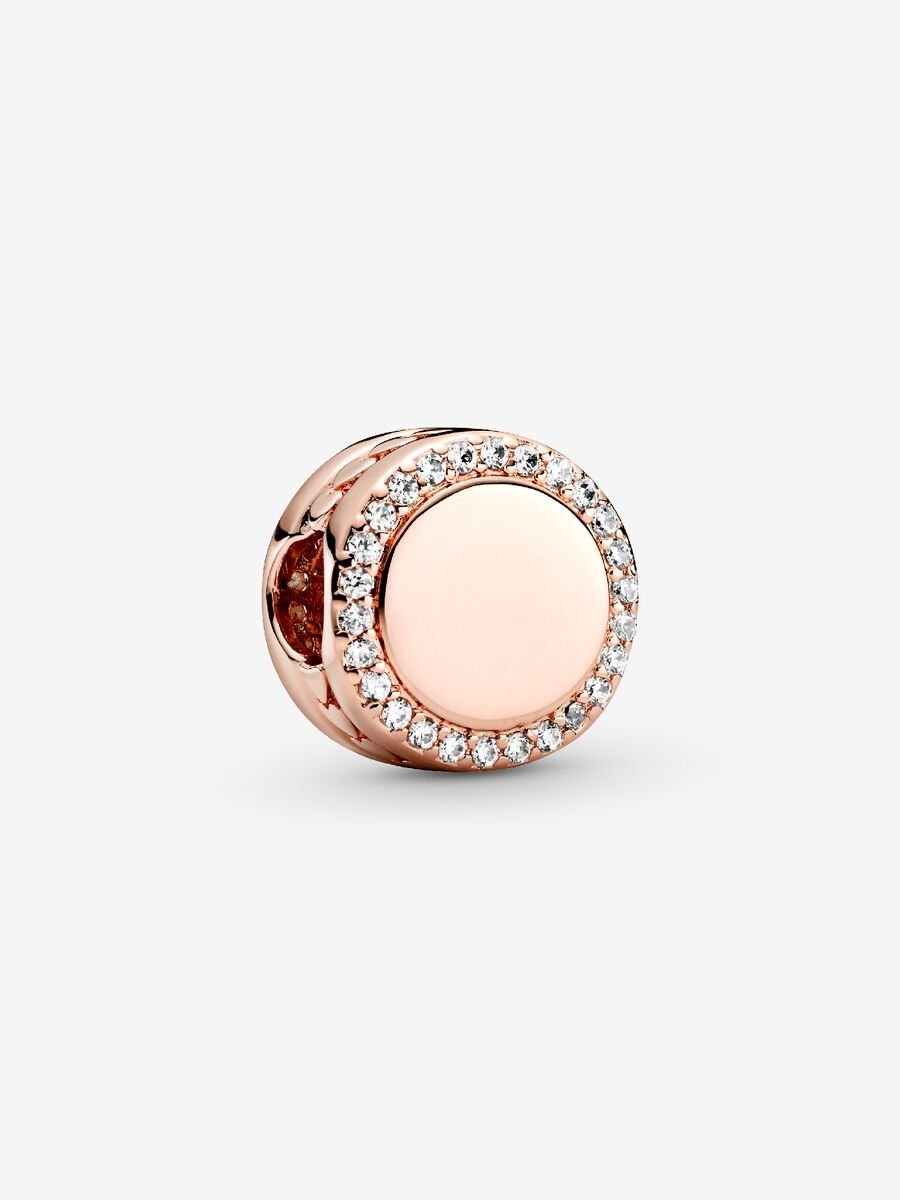 Charm bouton scintillant à graver