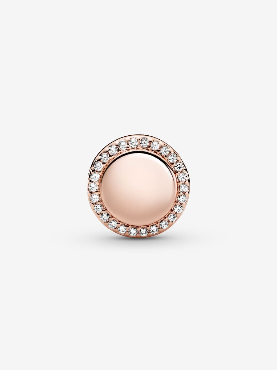 Charm bouton scintillant à graver
