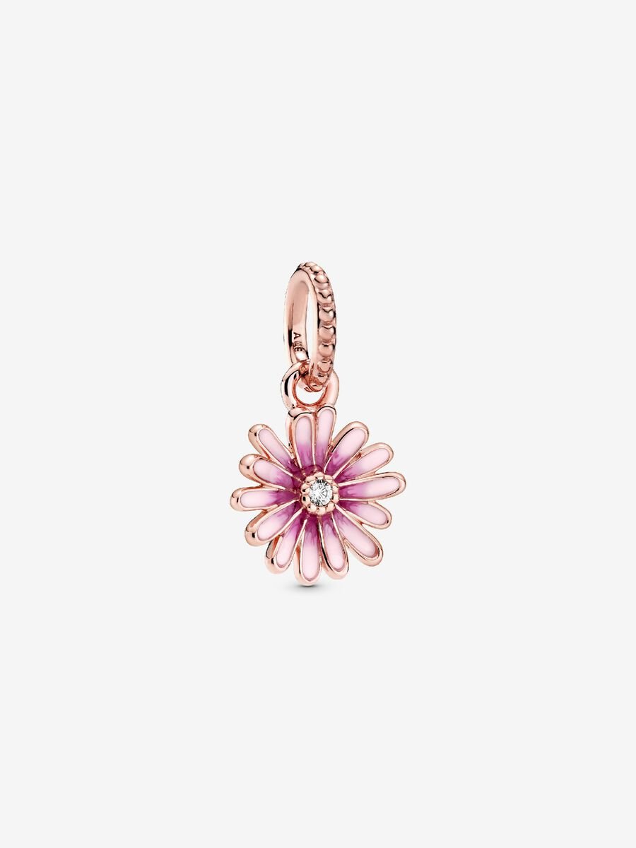 Charm-pendentif Marguerite rose