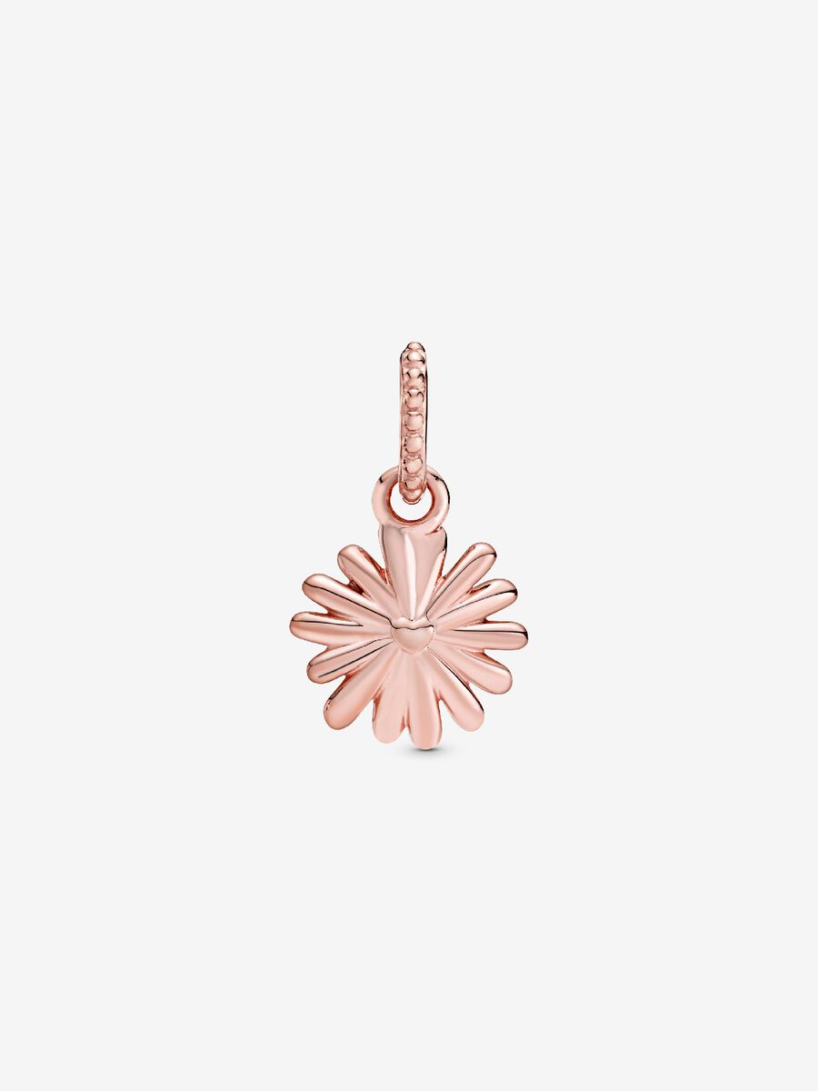 Charm-pendentif Marguerite rose