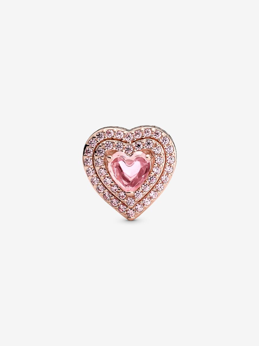 Charm Cœur scintillant en relief