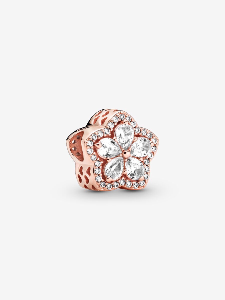 Charm pavé Flocon de neige scintillant