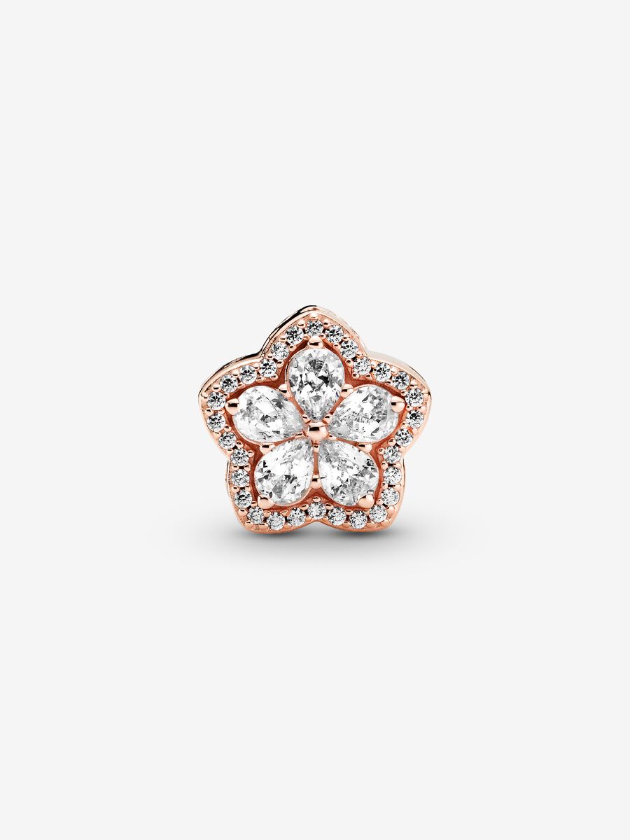 Charm pavé Flocon de neige scintillant