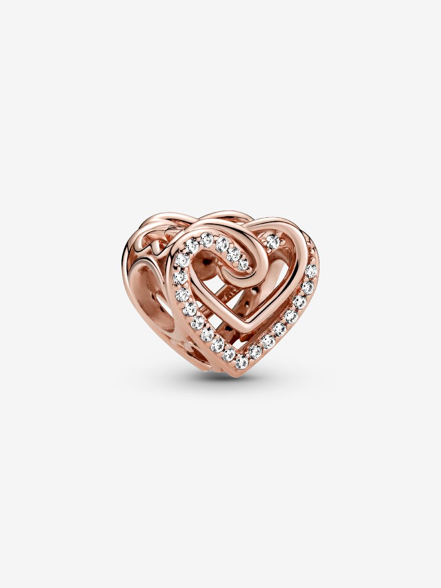 Charm Cœurs entrelacés scintillants