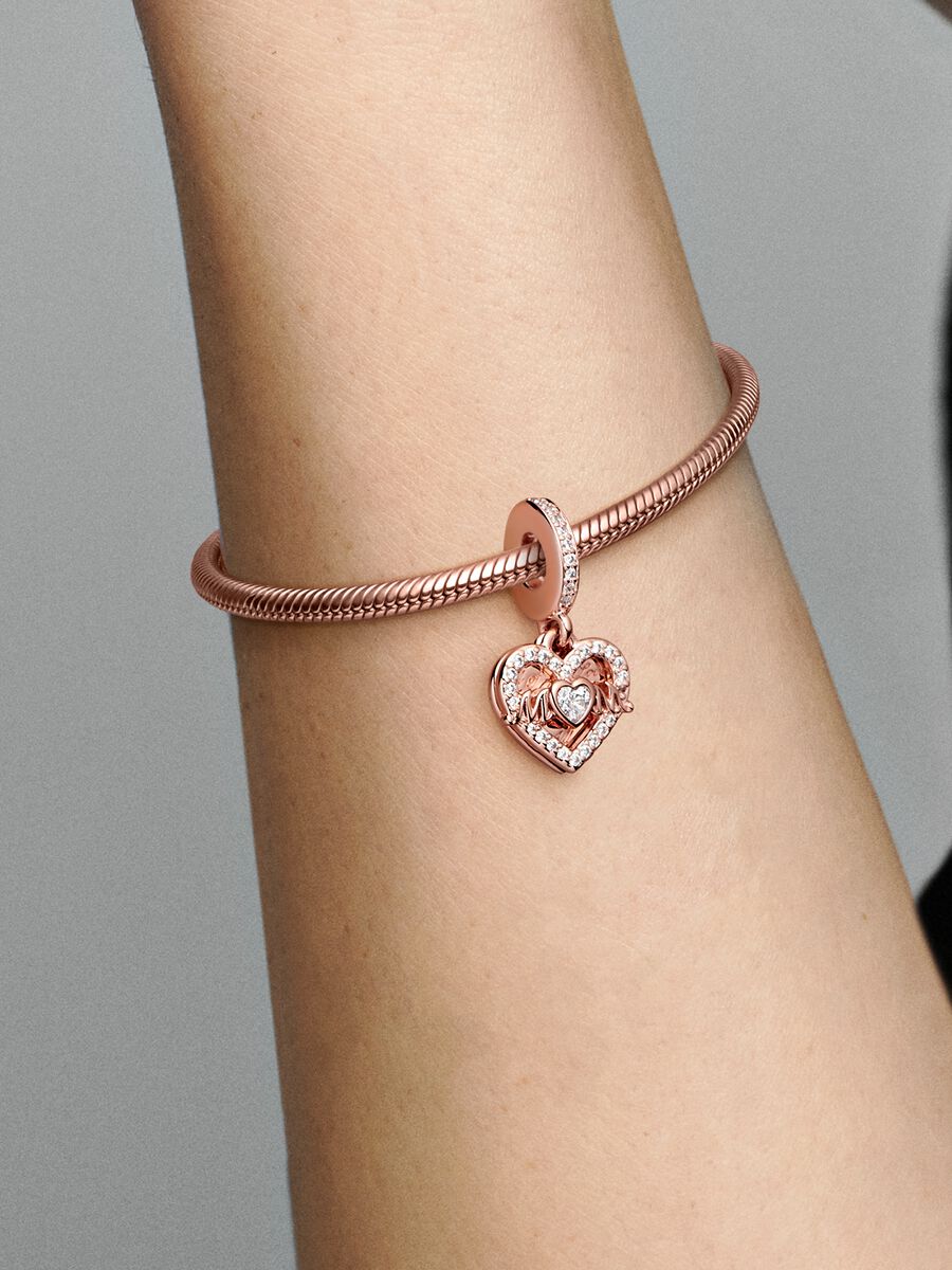 Charm-pendentif Cœur et Mum