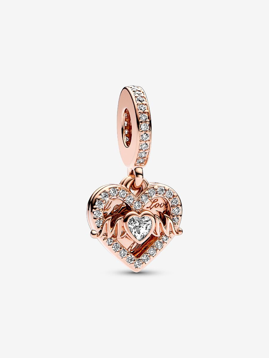 Charm-pendentif Cœur et Mum