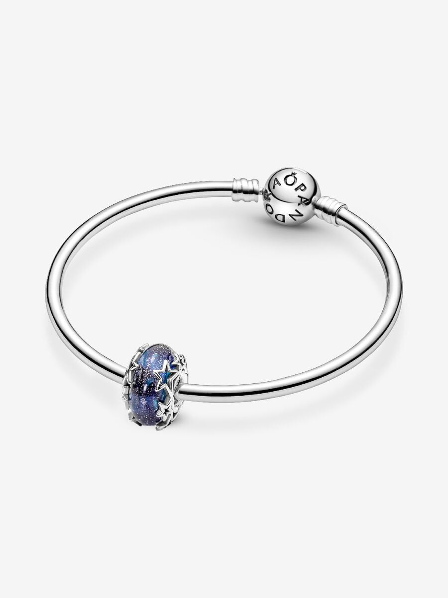 Charm Galaxie bleue et étoile en Murano