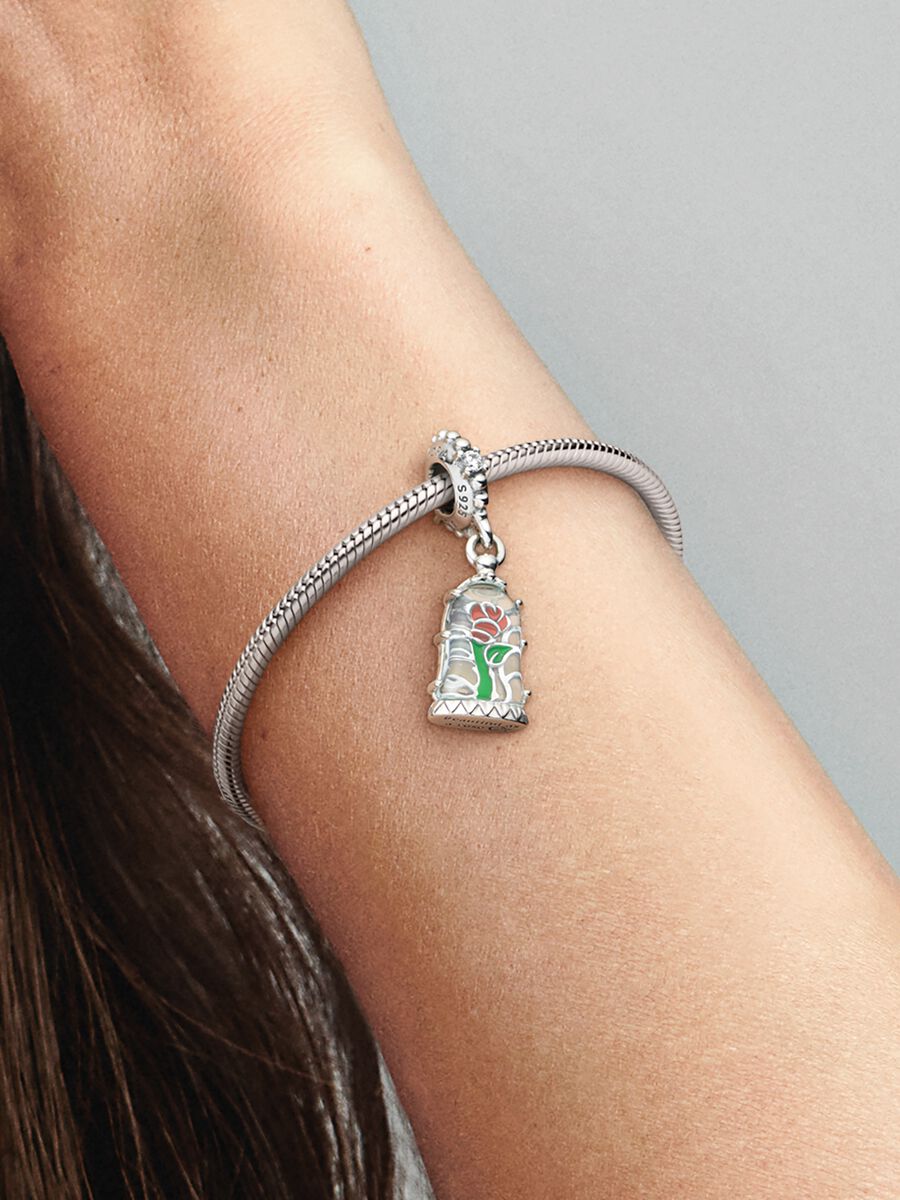 Charm-pendentif Rose enchantée de la belle et la bête de Disney