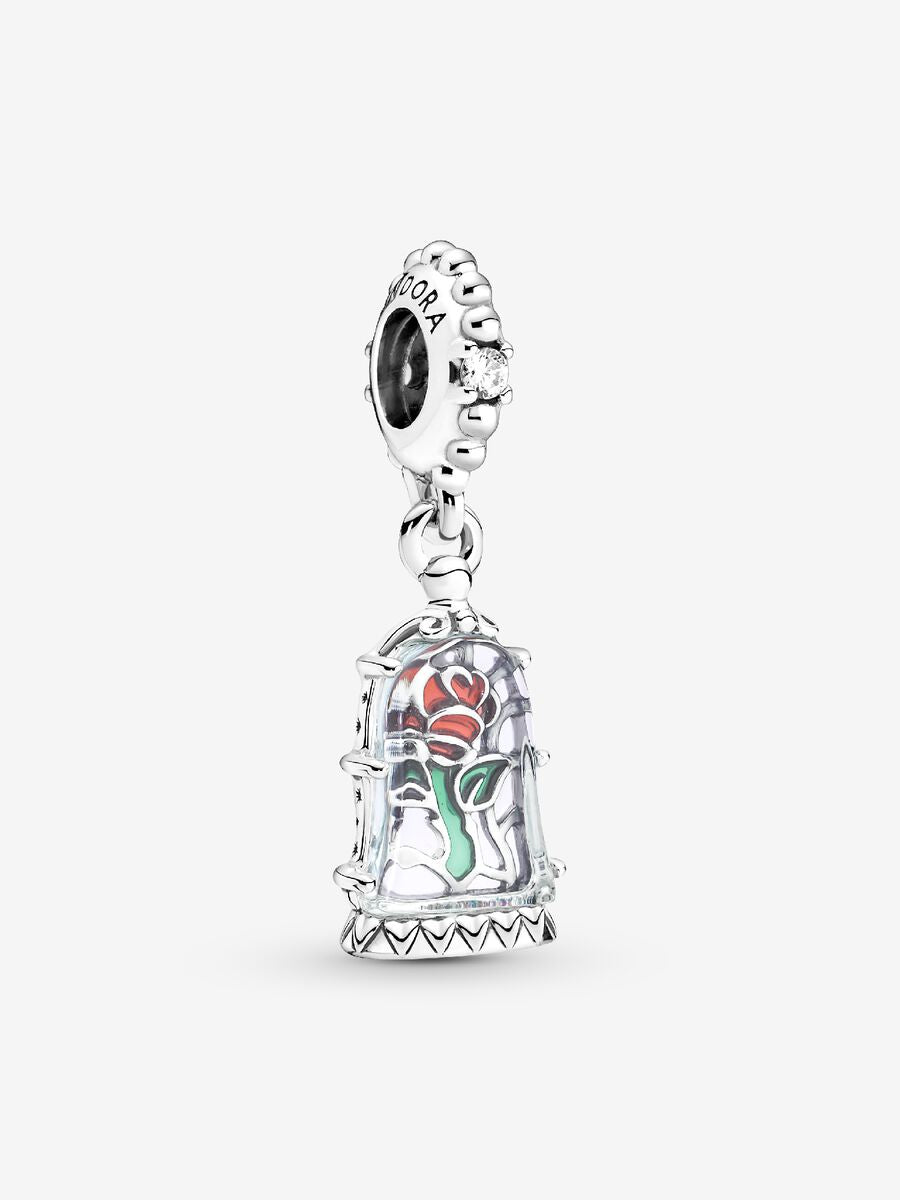 Charm-pendentif Rose enchantée de la belle et la bête de Disney