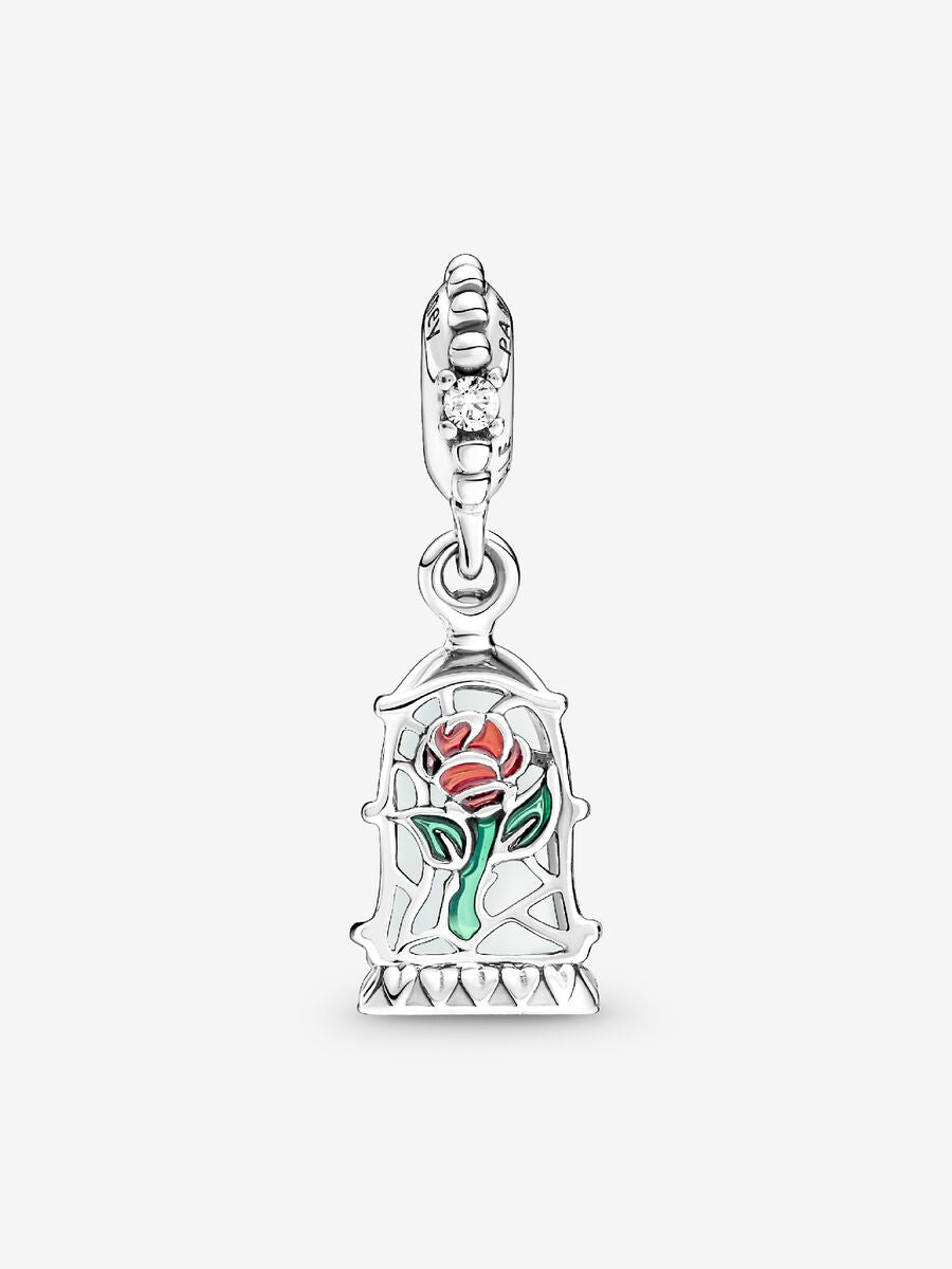 Charm-pendentif Rose enchantée de la belle et la bête de Disney