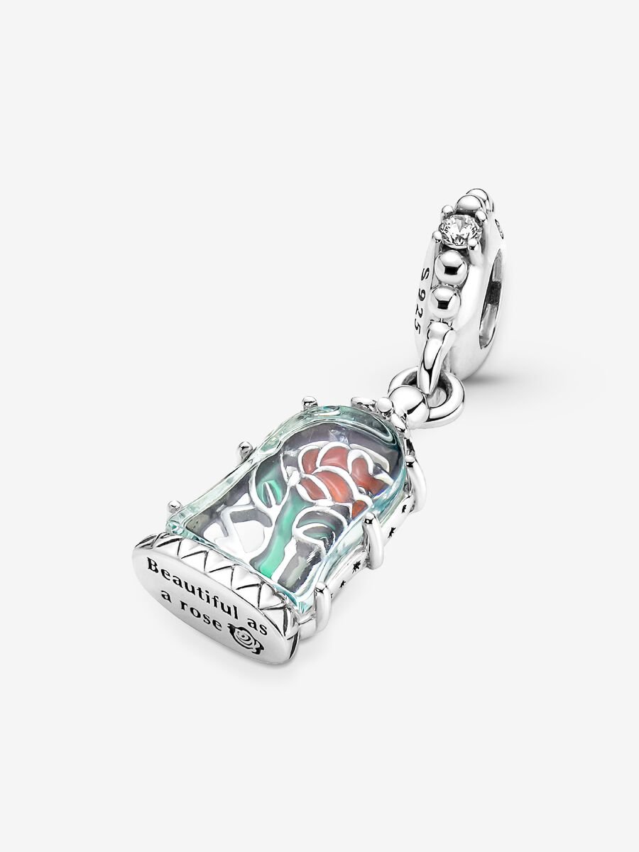 Charm-pendentif Rose enchantée de la belle et la bête de Disney