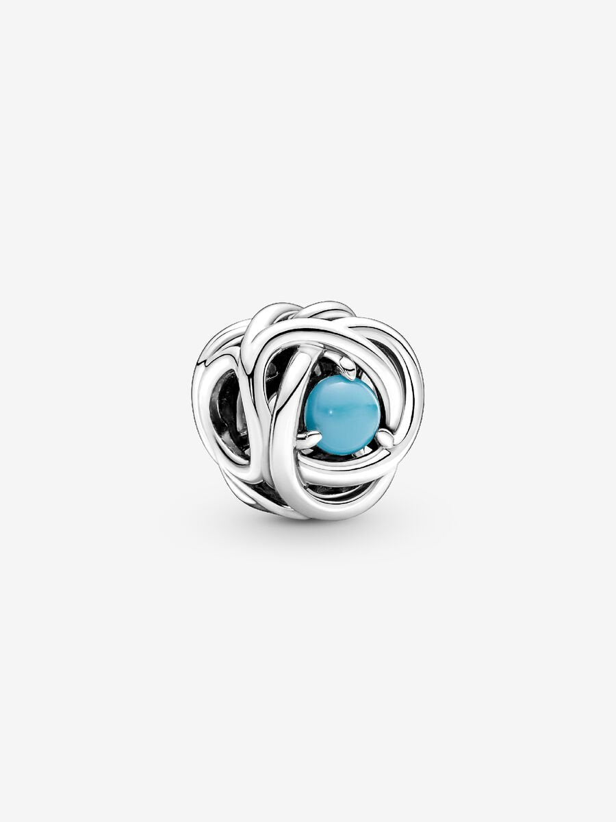 Décembre Charm Cercle éternel bleu turquoise