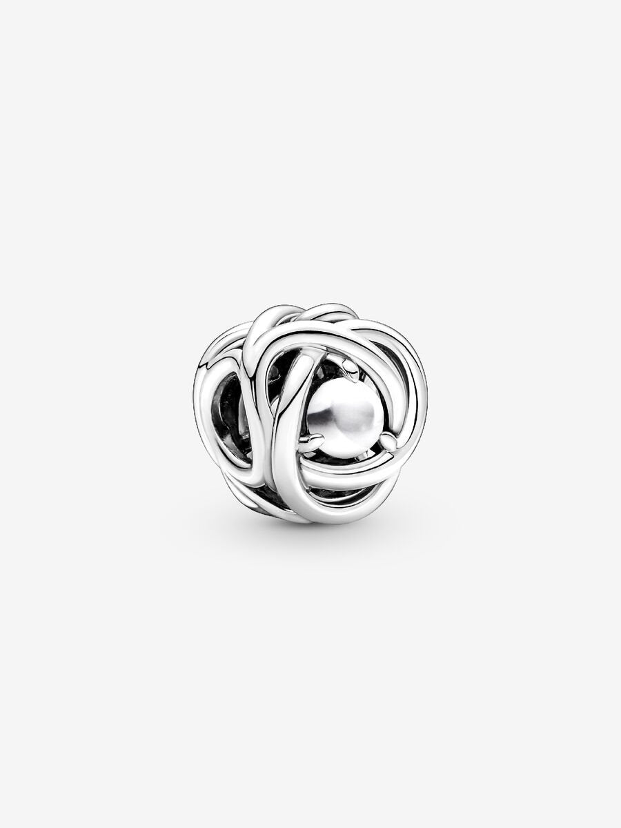 Juin Charm Cercle éternel nacre blanche