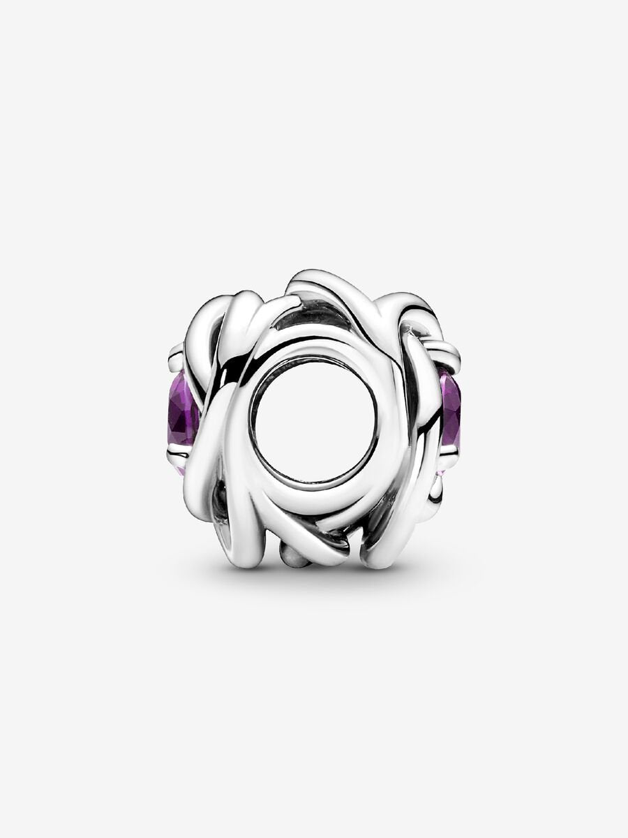 Février Charm Cercle éternel mauve
