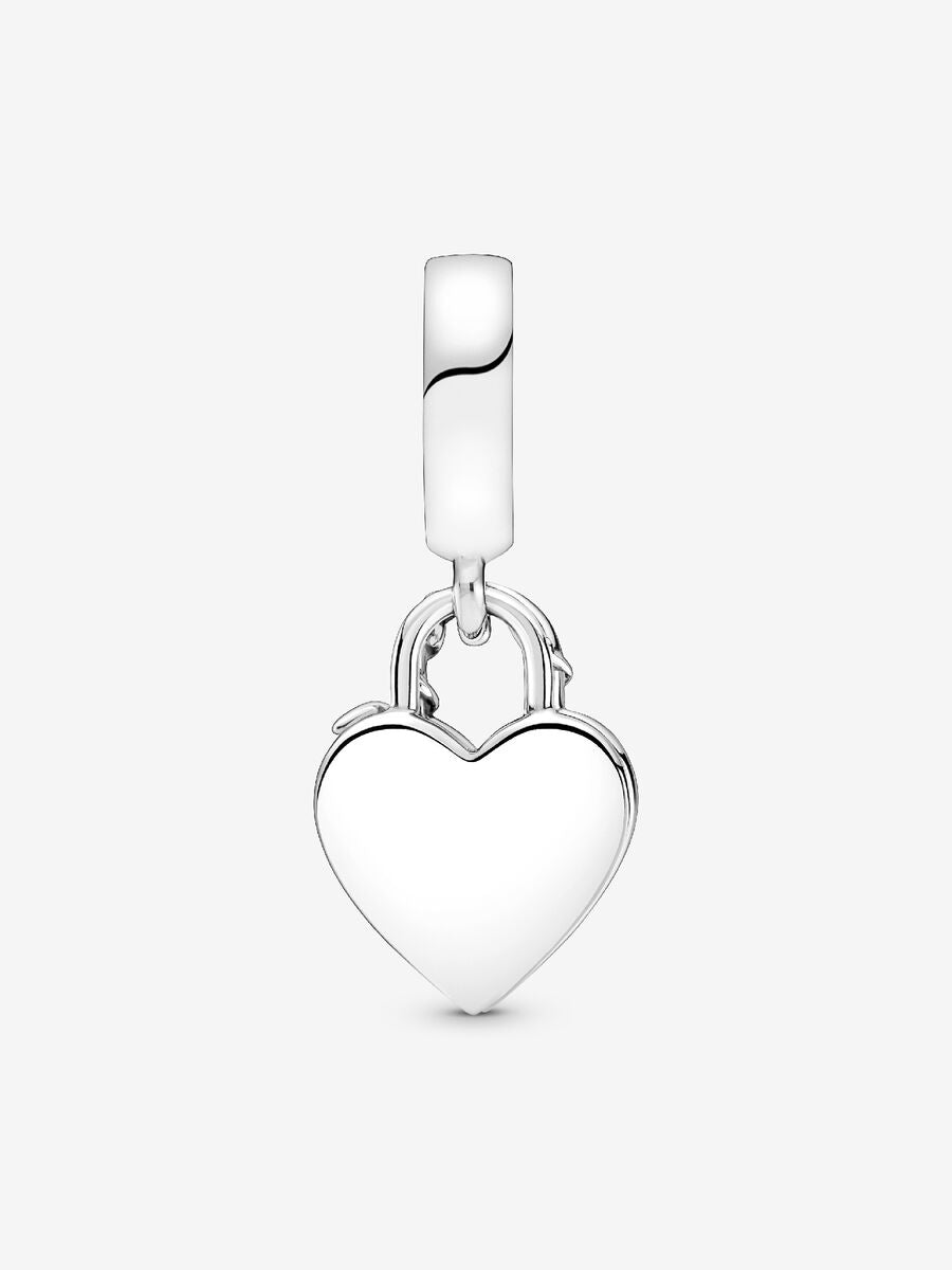 Charm-pendentif Cadenas, cœur et rose
