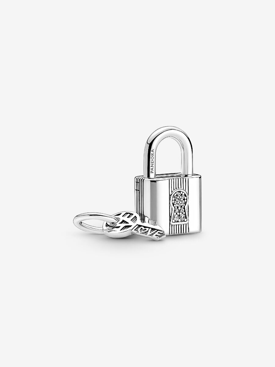 Charm-pendentif Cadenas et clé