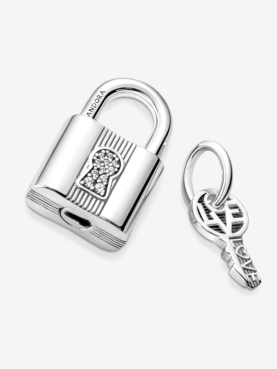 Charm-pendentif Cadenas et clé
