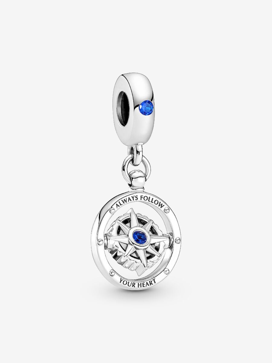 Charm-pendentif Boussole tournoyante