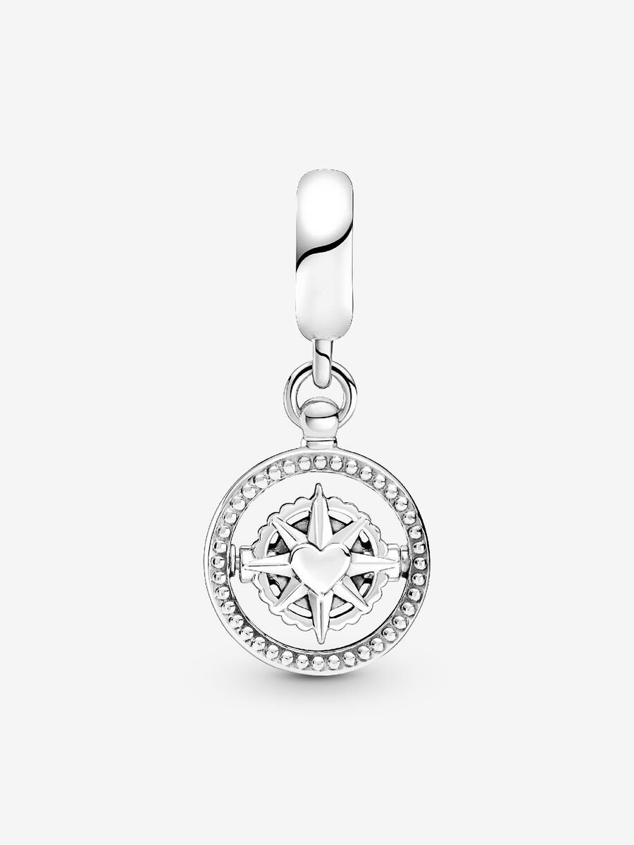 Charm-pendentif Boussole tournoyante