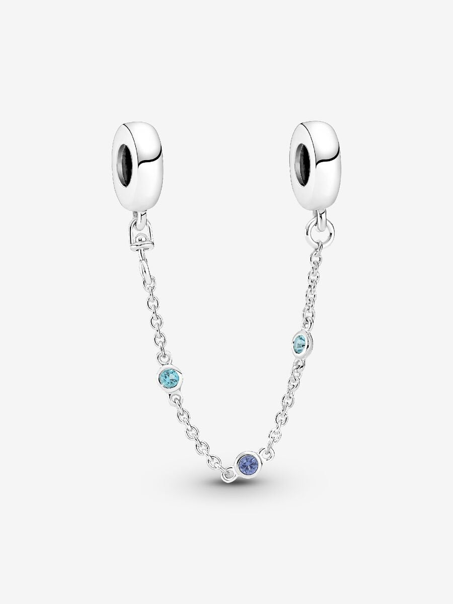 Chaîne de sûreté Trois pierres bleues
