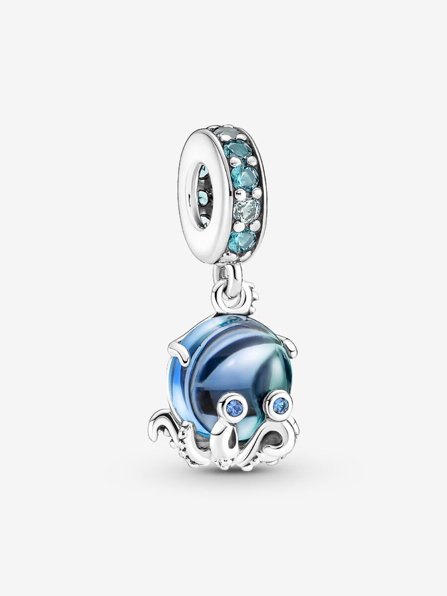 Charm-pendentif Pieuvre adorable en verre de Murano