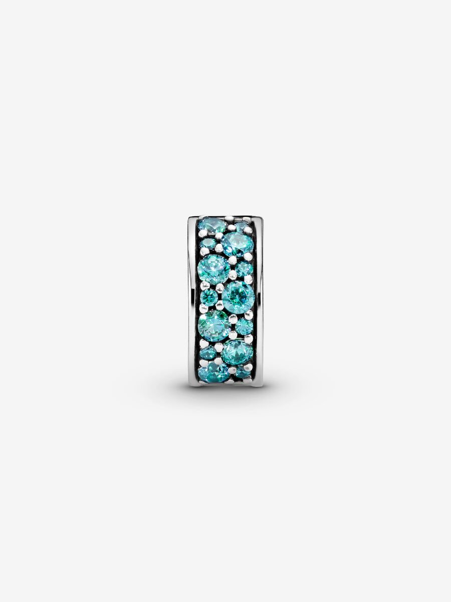 Clip en pavé bleu sarcelle