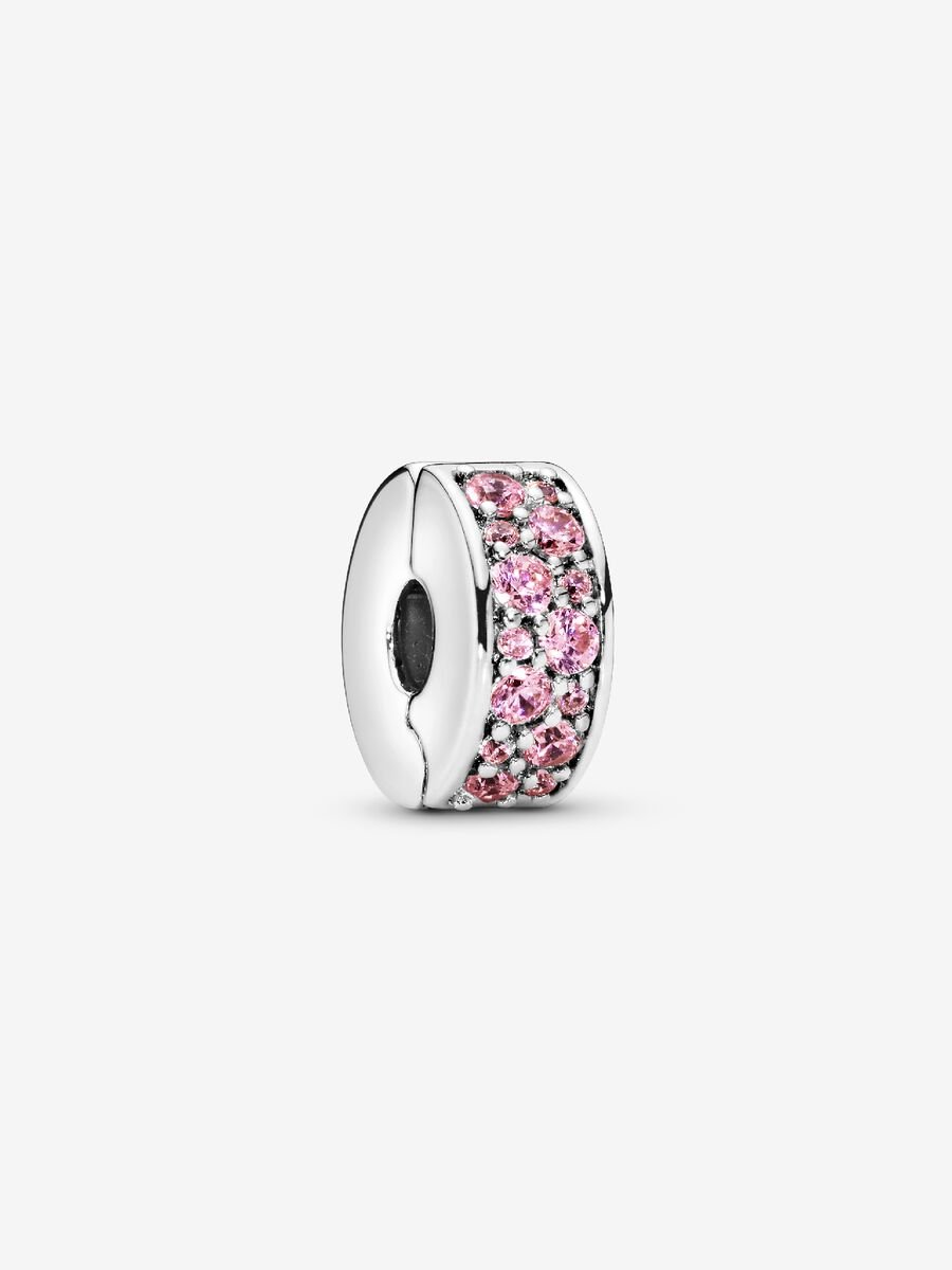 Clip pavé rose