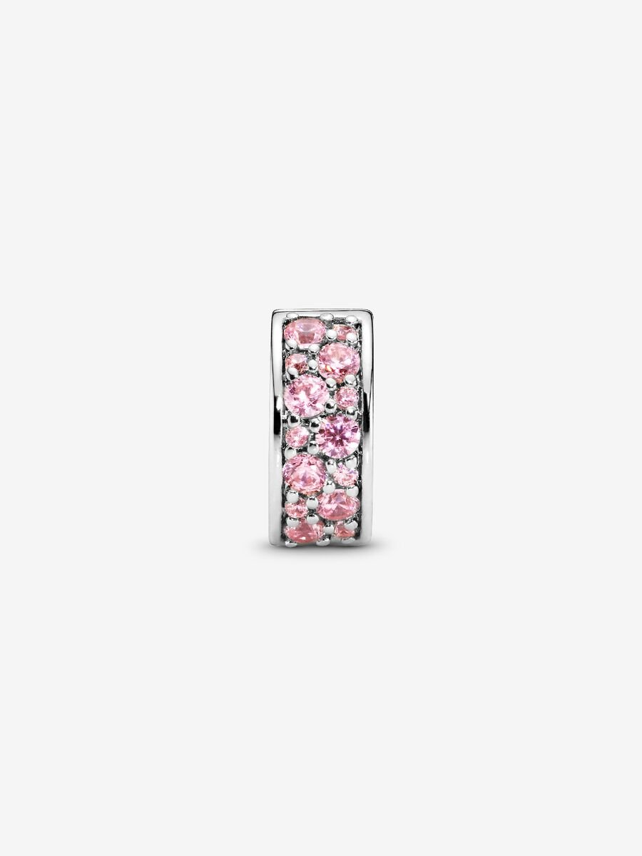 Clip pavé rose
