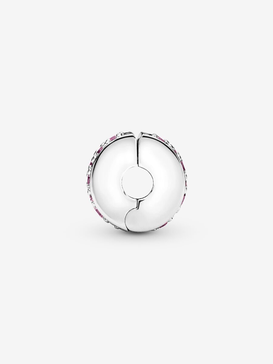 Clip pavé rose