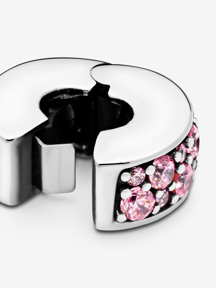 Clip pavé rose