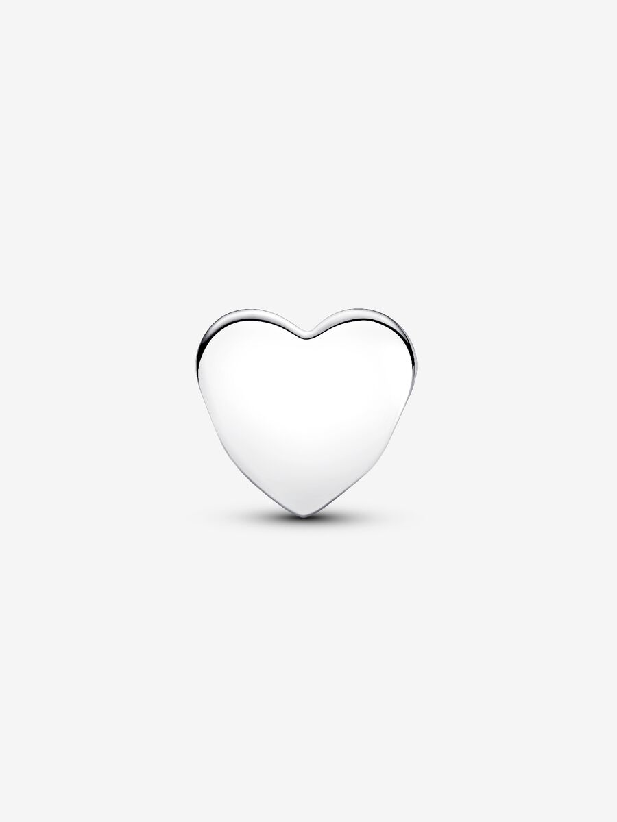 Charm coeur Hope en argent sterling avec émail rose