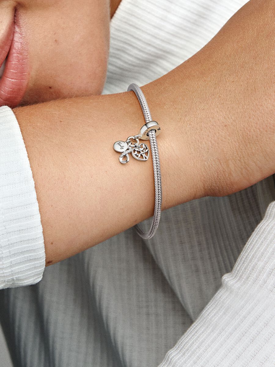 Charm-pendentif triple Infini Famille